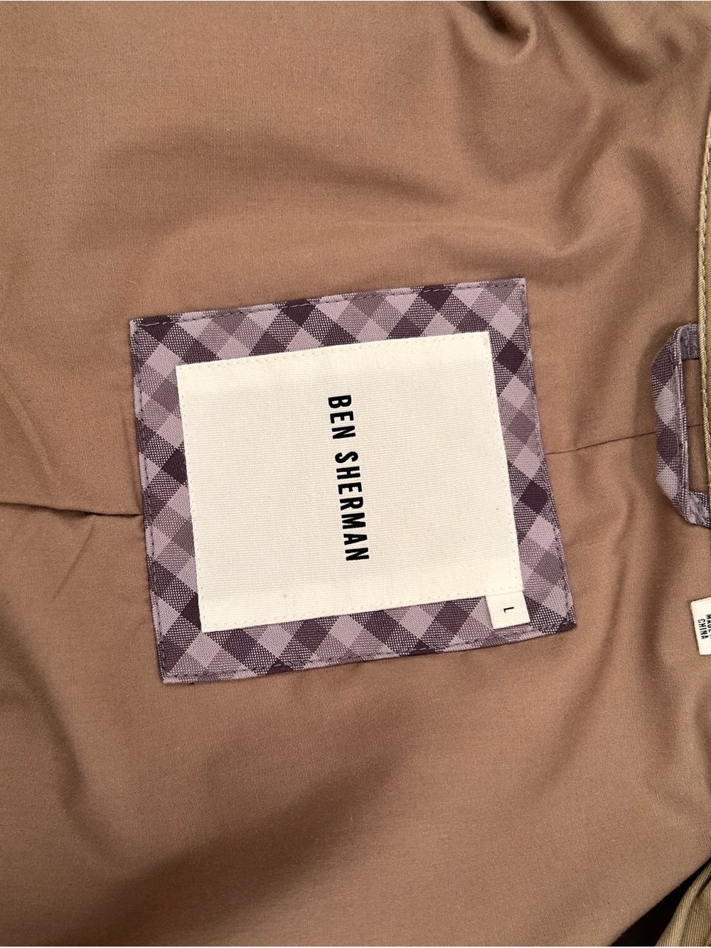 Ben Sherman Tan Double-Breasted Trench Coat - Picture 6 of 12